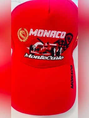 Monaco Red Kids Racing Cap - Monaco Montecarlo FROM Monaco with Gift bag New